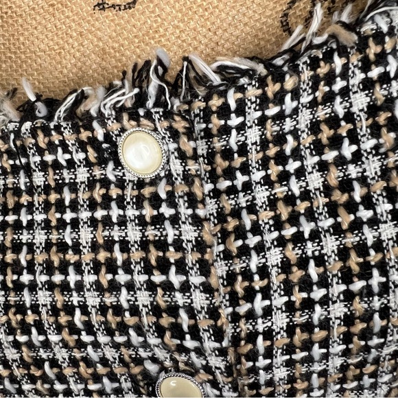 Sz 2 Melonie T Long Sleeve Tweed Button Up Dress NWT $89 MSRP - Picture 8 of 12